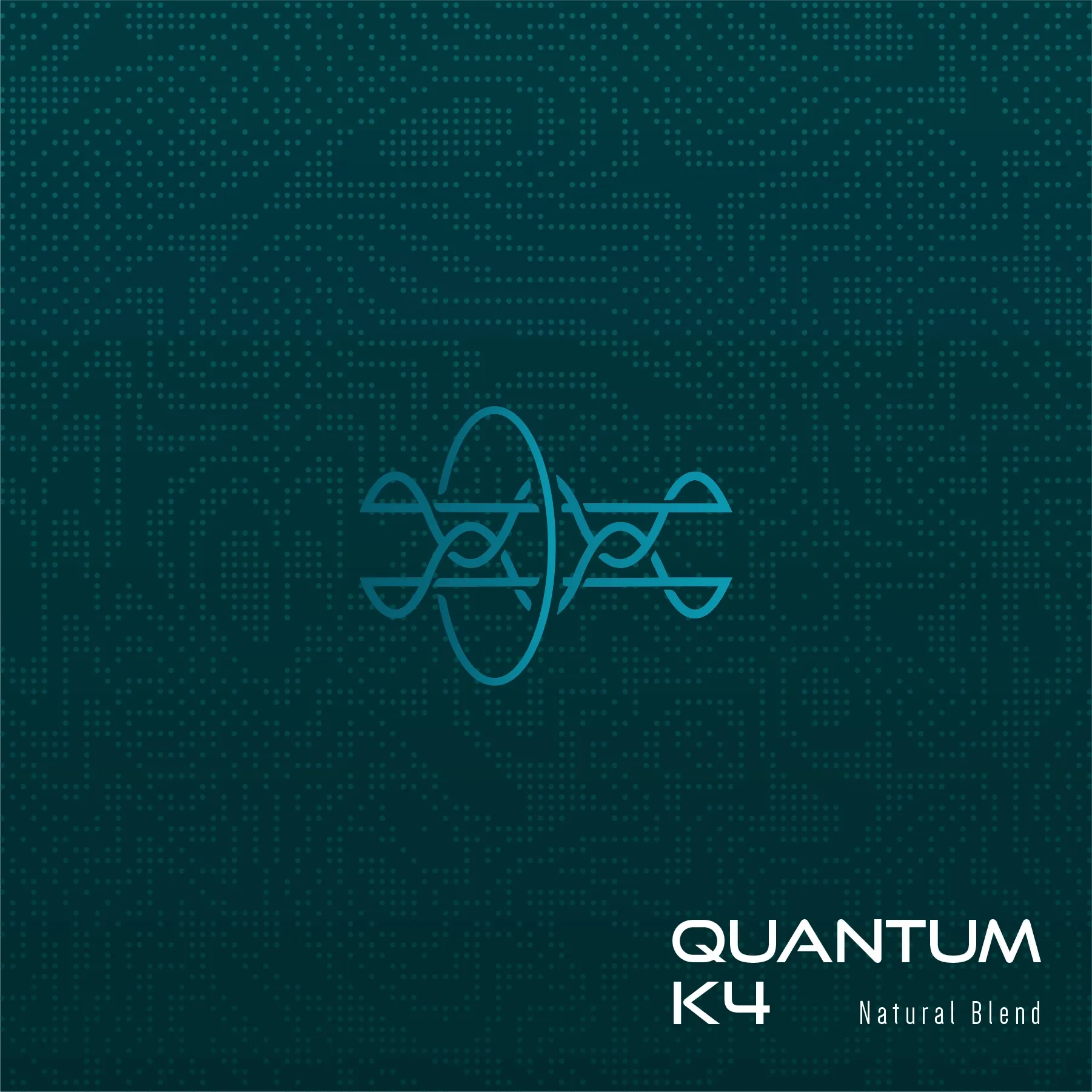 Logotipo Quantum K4 sobre fondo texturizado