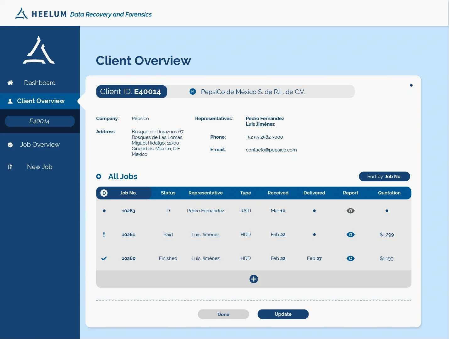 Captura de información y creación de un nuevo job. Casos para unidad de almacenamiento individual y arreglos RAID (Múltiples unidades). Nivel 1.