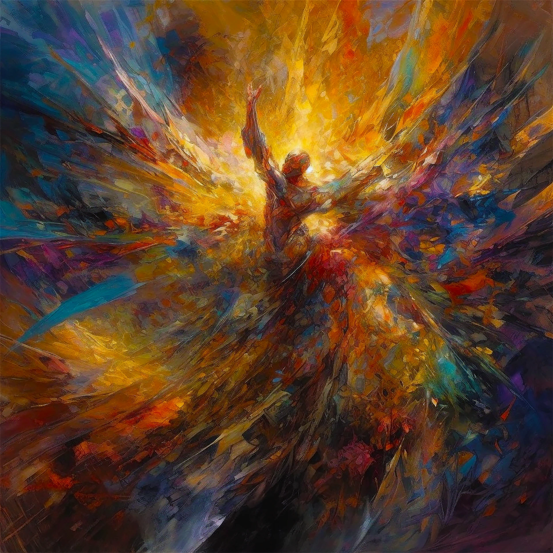 Arte digital explorando el encuentro transformador con lo infinito