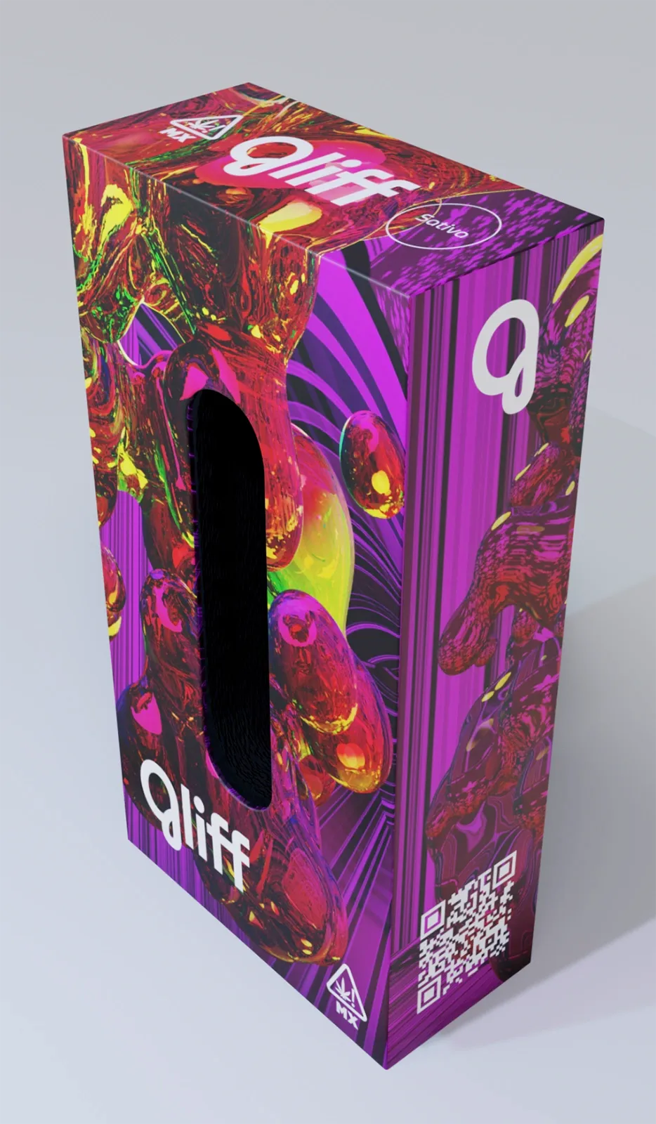 Modelado y renderizado 3D de empaque · Gliff