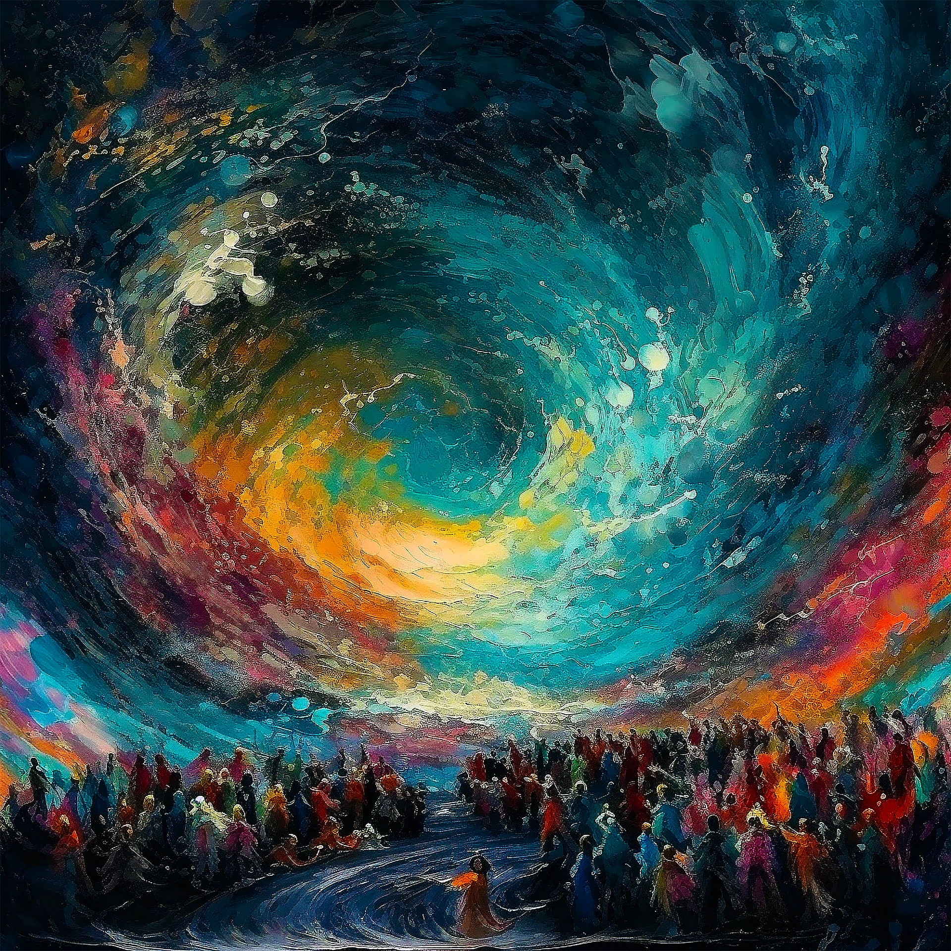 Arte digital inspirado en el Mar Rojo como símbolo de transformación