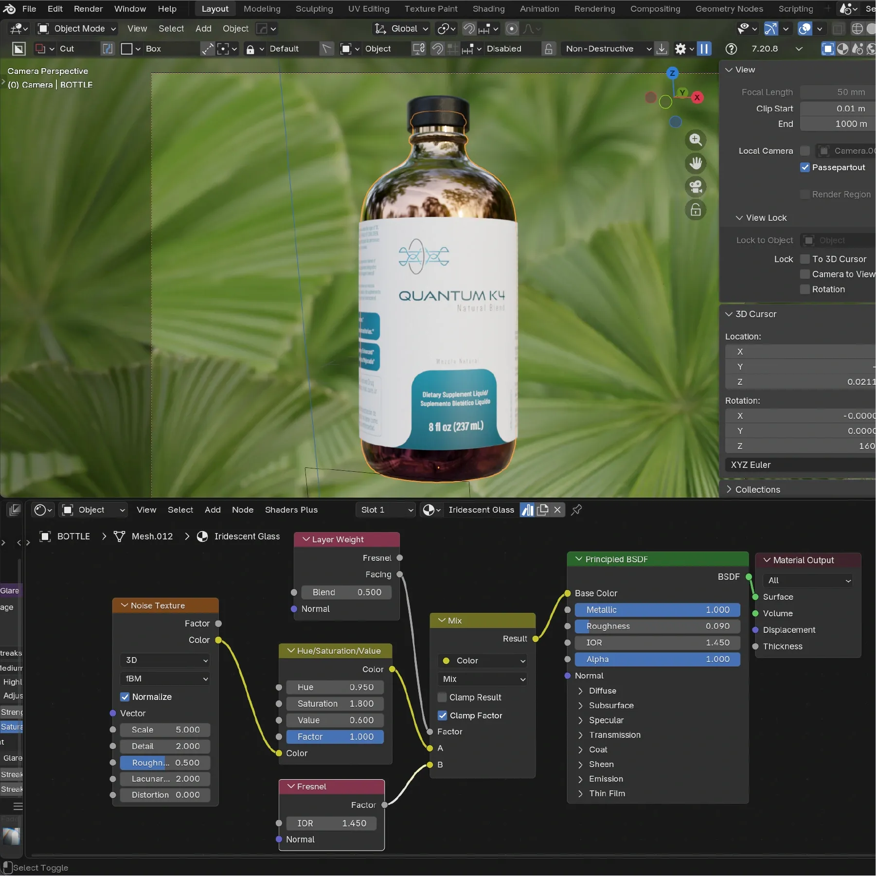 Aplicación de materiales en Blender - paso 03
