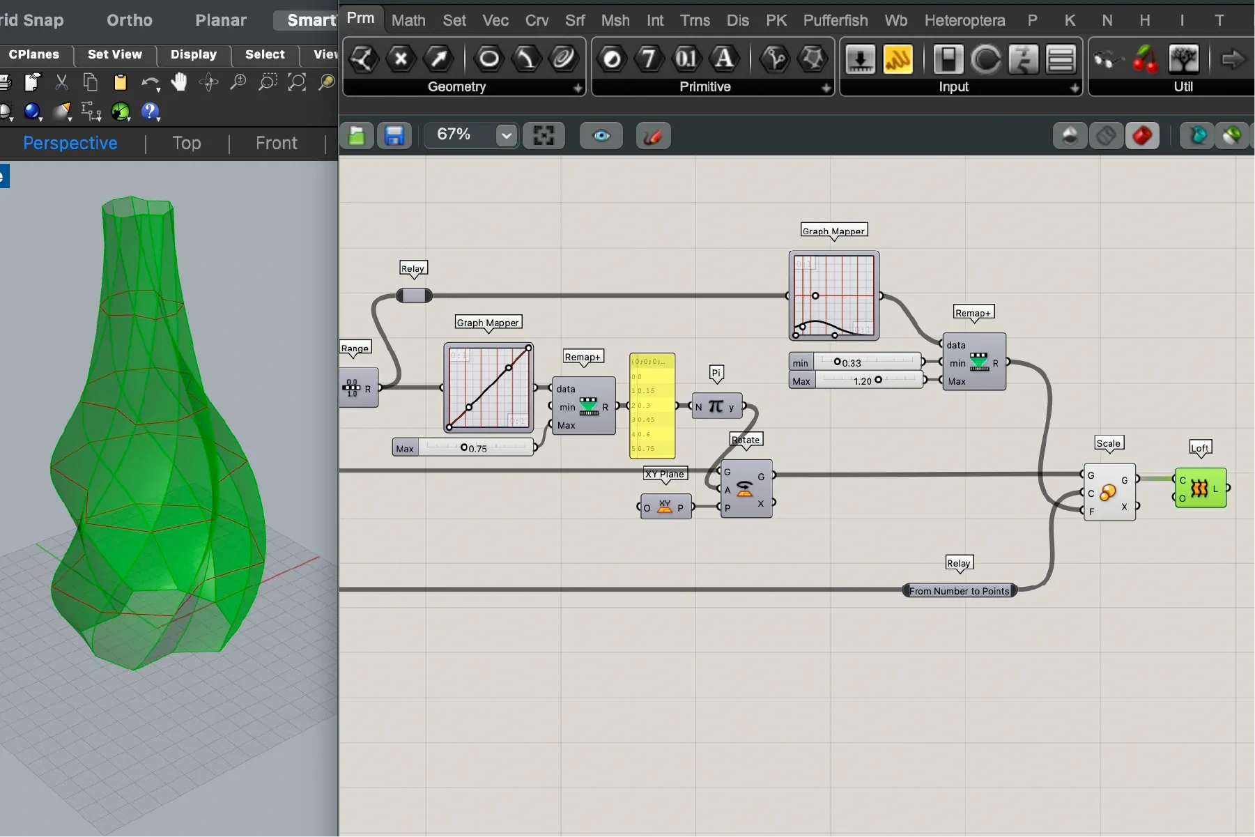 Escala variable en cada nivel de la pila