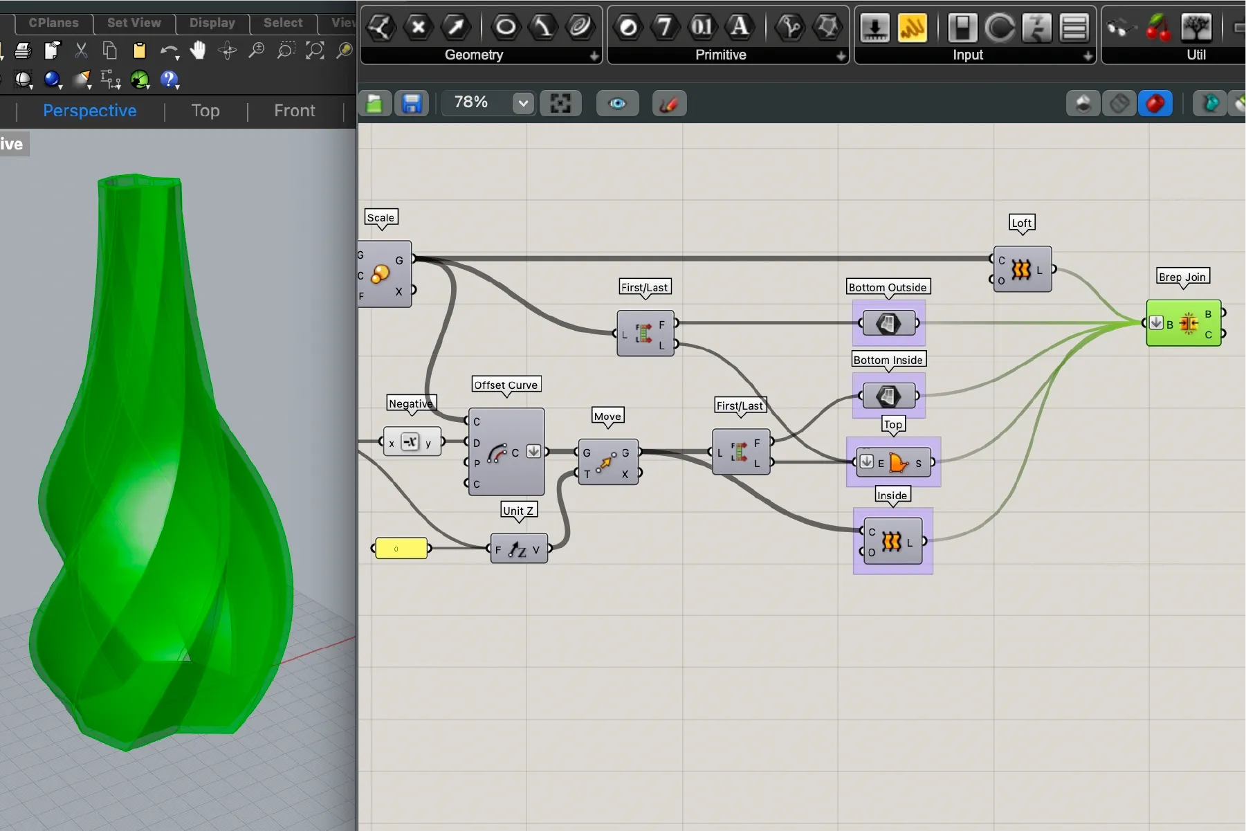 Ajuste de resolución antes de aplicar grosor