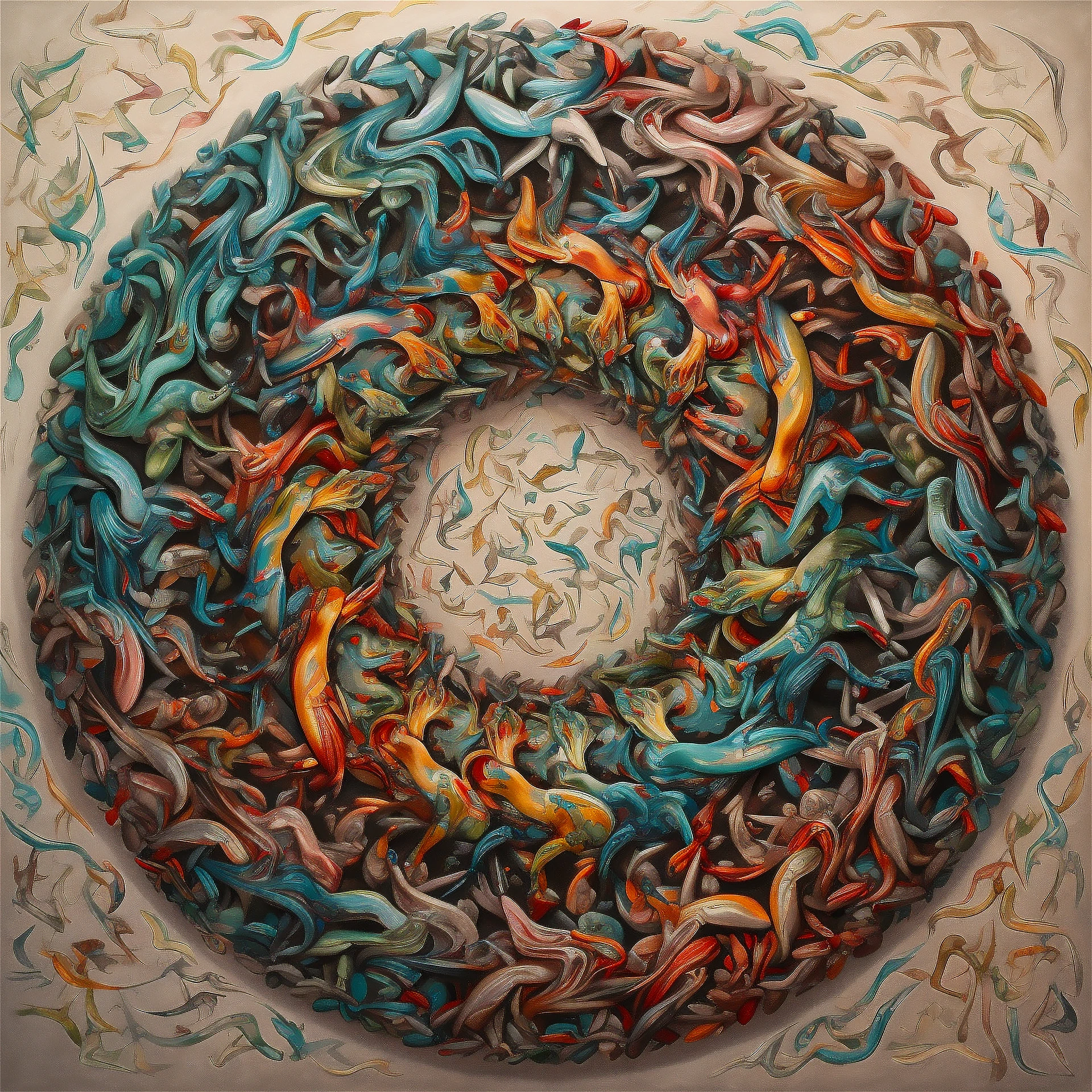 Segunda interpretación del ouroboros explorando dualidad creación-destrucción