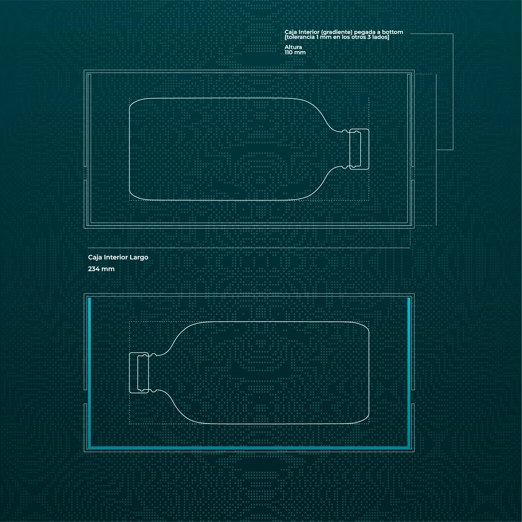 Segundo empaque, vista lateral