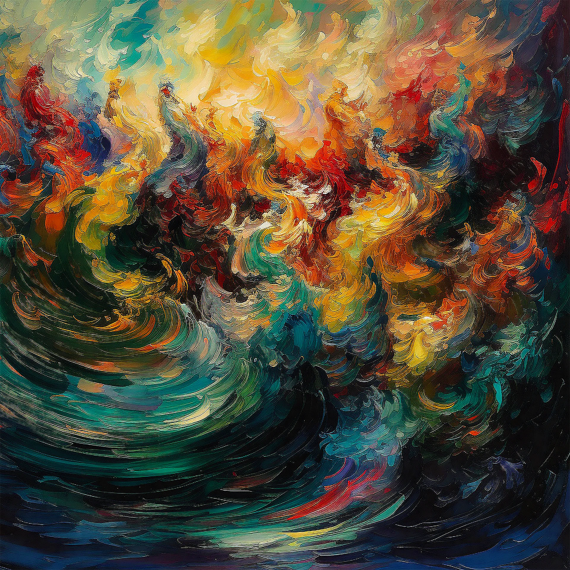 Arte digital inspirado en Pentecostés representando iluminación universal