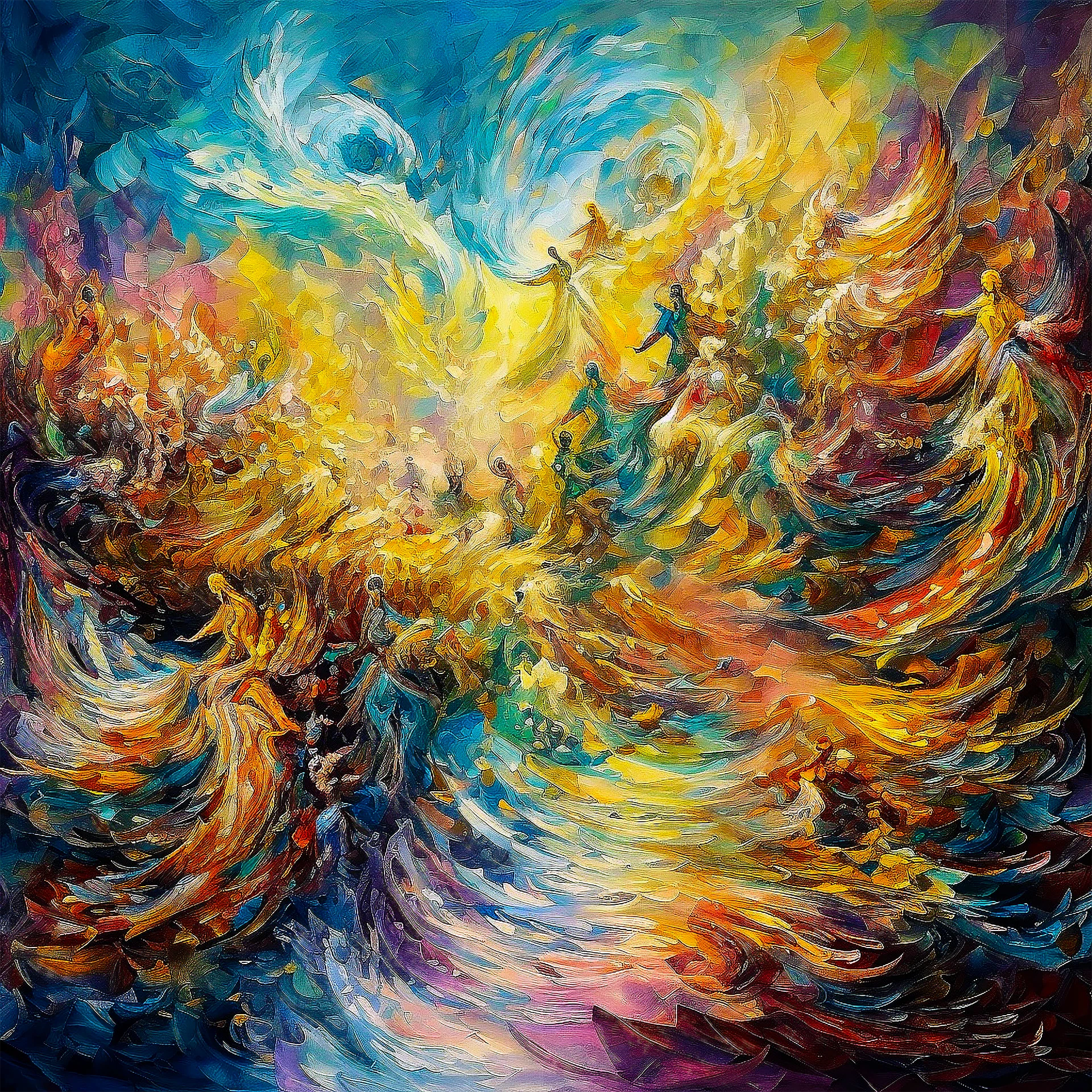 Arte digital de pescadores como metáfora de búsqueda de sabiduría