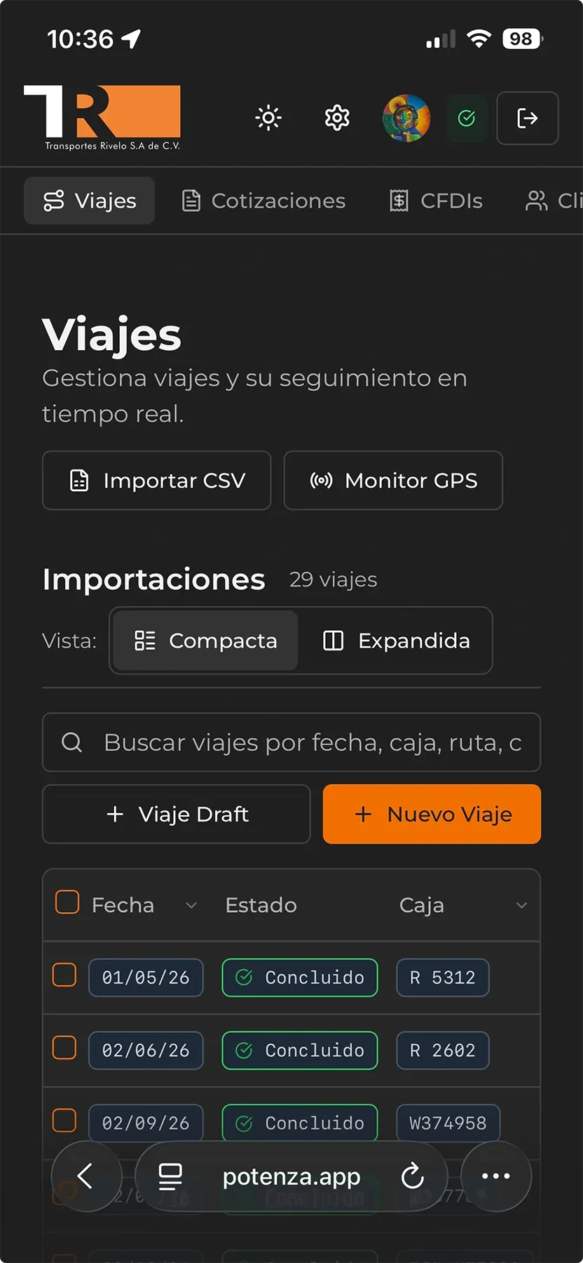 Potenza · Desarrollo de ERP