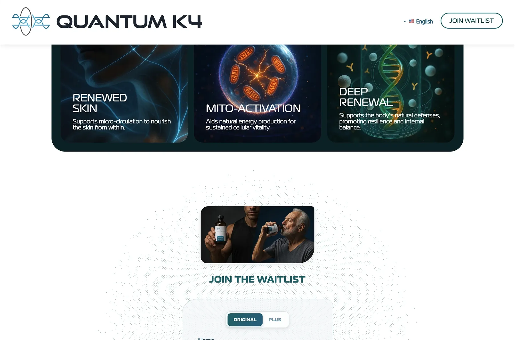 Sitio web Quantum K4 · Quantum K4