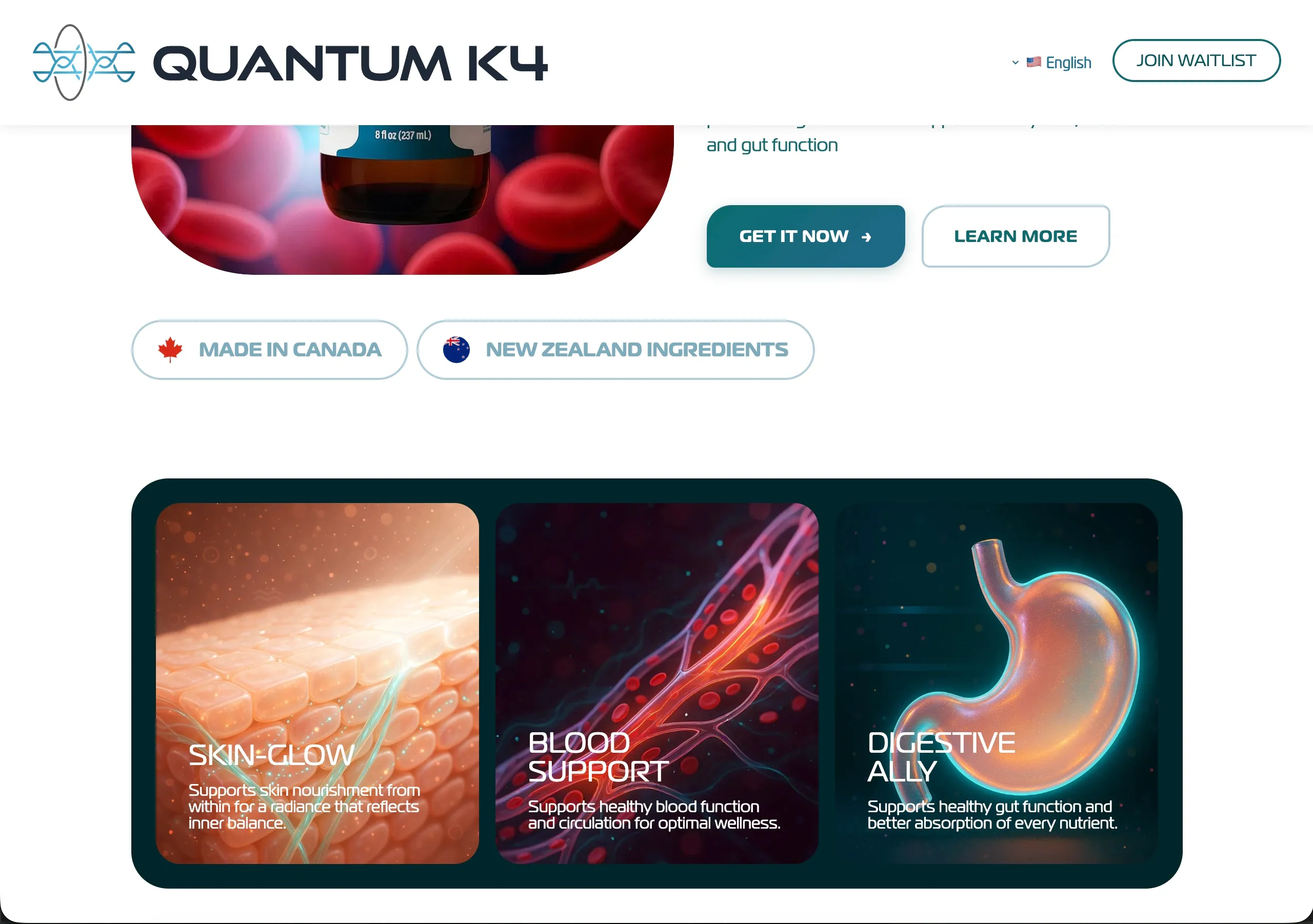 Sitio web Quantum K4 · Quantum K4