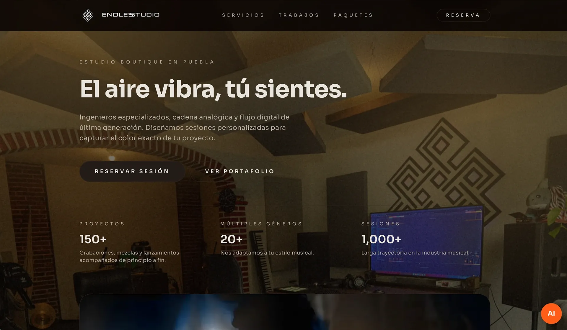 Sitio web Endless Studio · Endless Studio