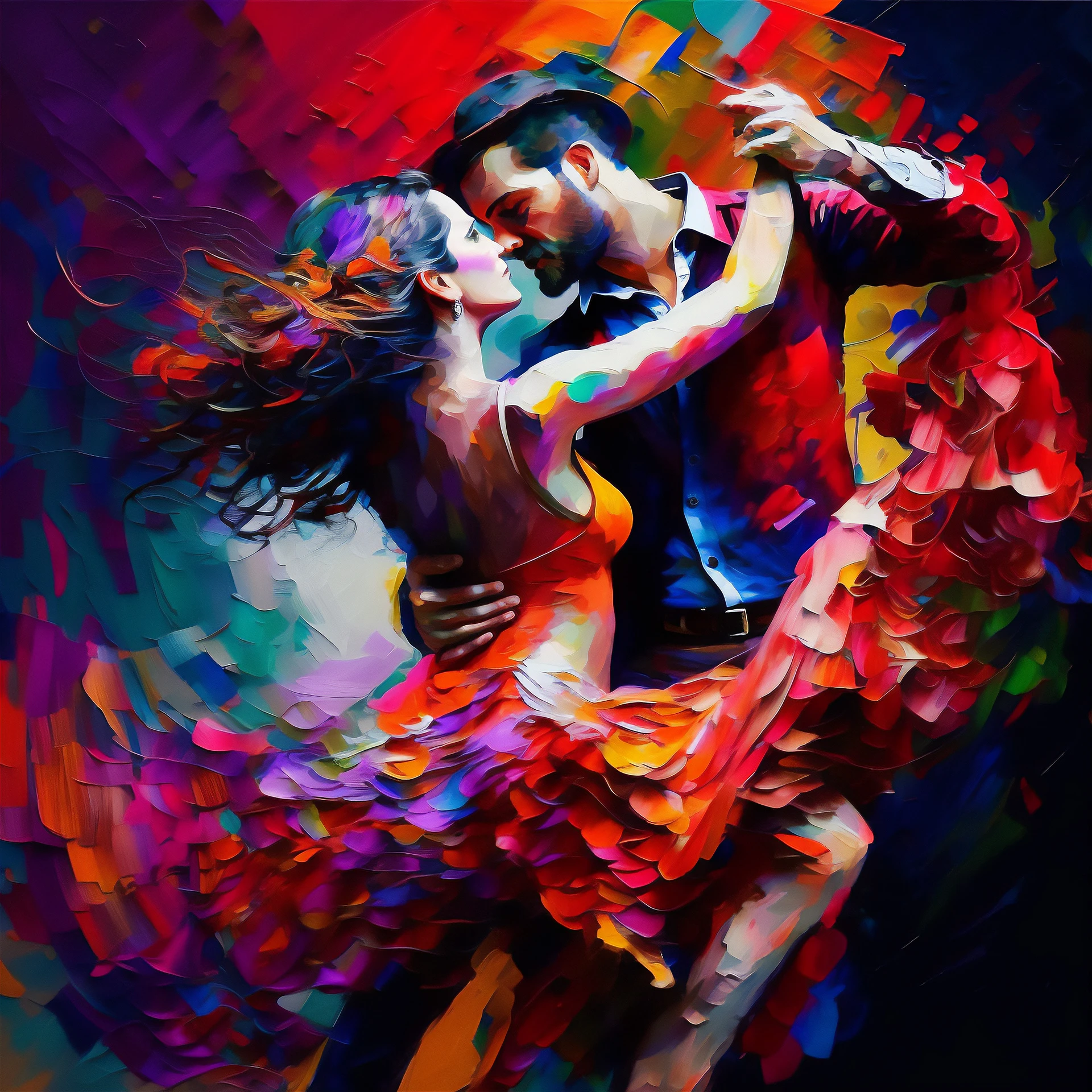 Arte digital del tango como expresión de pasión urbana