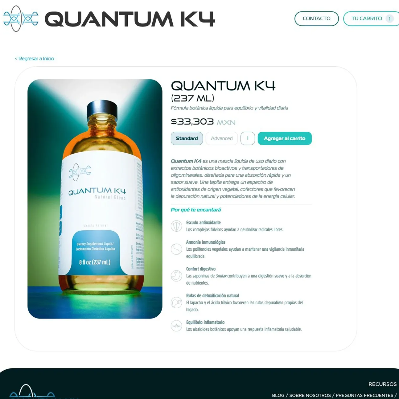 Resumen de pedido en el ecommerce